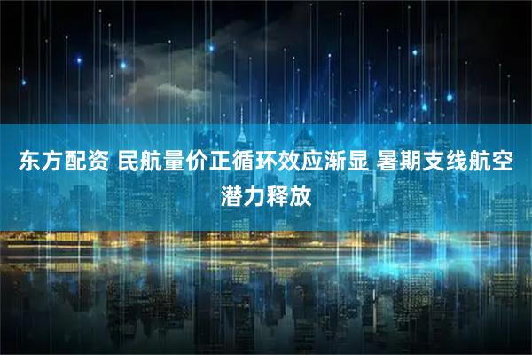东方配资 民航量价正循环效应渐显 暑期支线航空潜力释放