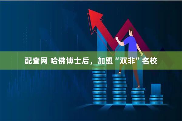 配查网 哈佛博士后，加盟“双非”名校