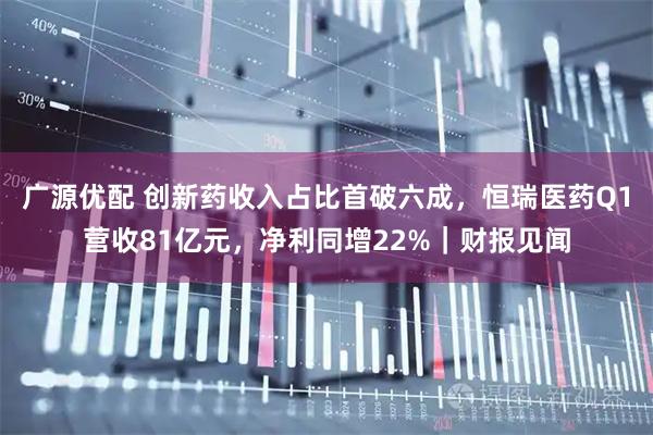 广源优配 创新药收入占比首破六成，恒瑞医药Q1营收81亿元，净利同增22%｜财报见闻